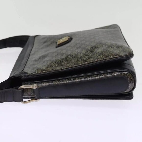 CELINE Macadam Canvas Shoulder Bag Black Auth - Picture 12 of 16